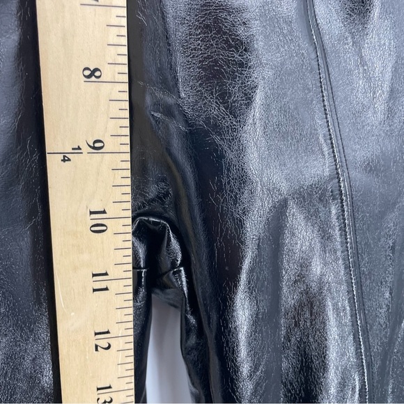 Spanx Shape Faux Leather Patent Leggings High Waist Black Small- 20301R - Picture 8 of 11